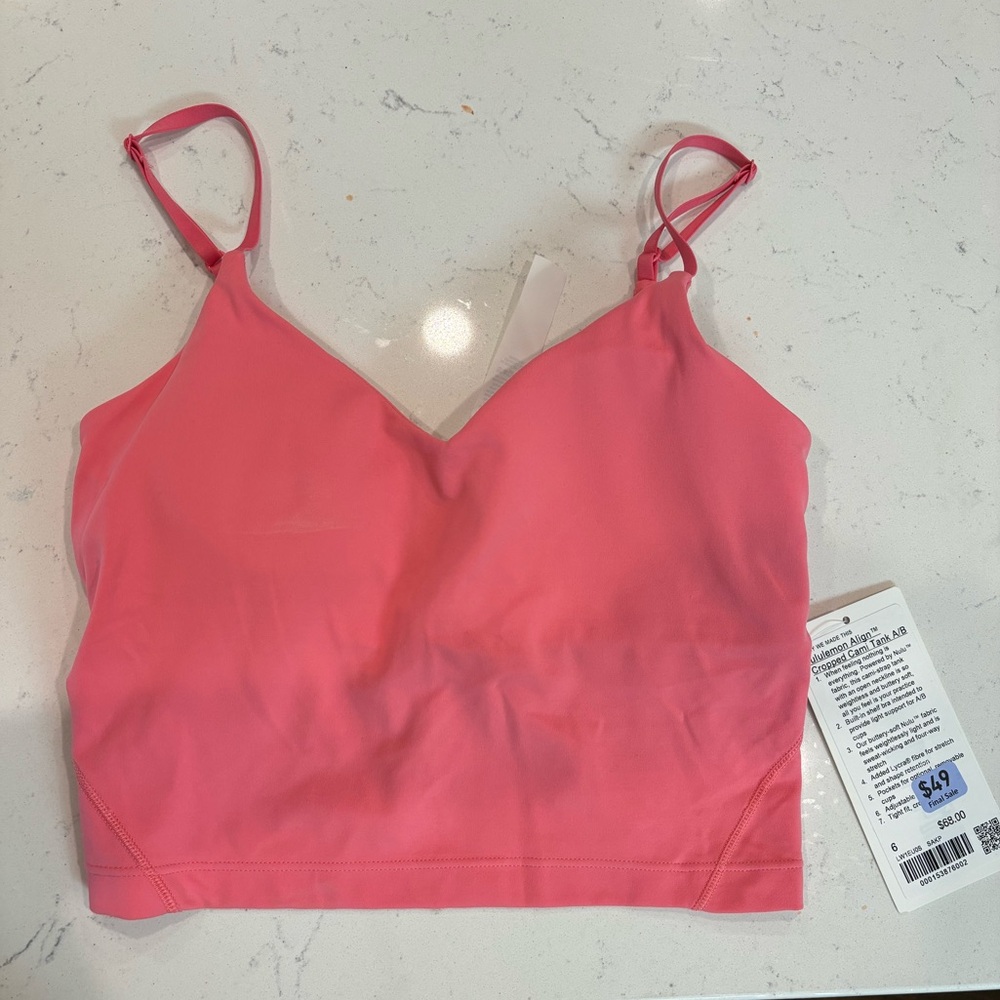 BNWT !! Lululemon Align Cropped Cami Tank Top :: Sakura Pink :: size 6 & 8 - Picture 8 of 8